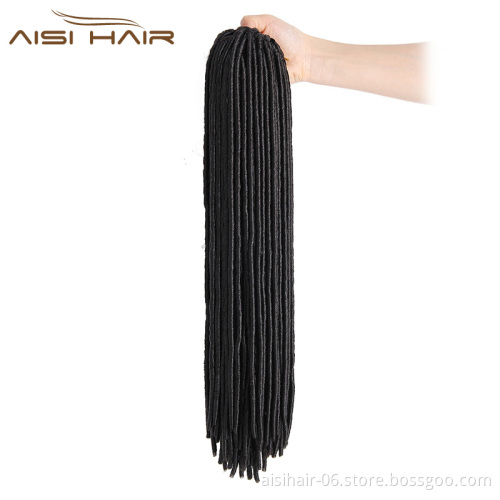 The Top Selling 18 inch Synthetic Dreadlocks Braids Hair Extensions High Temperature Colors Fiber Hair